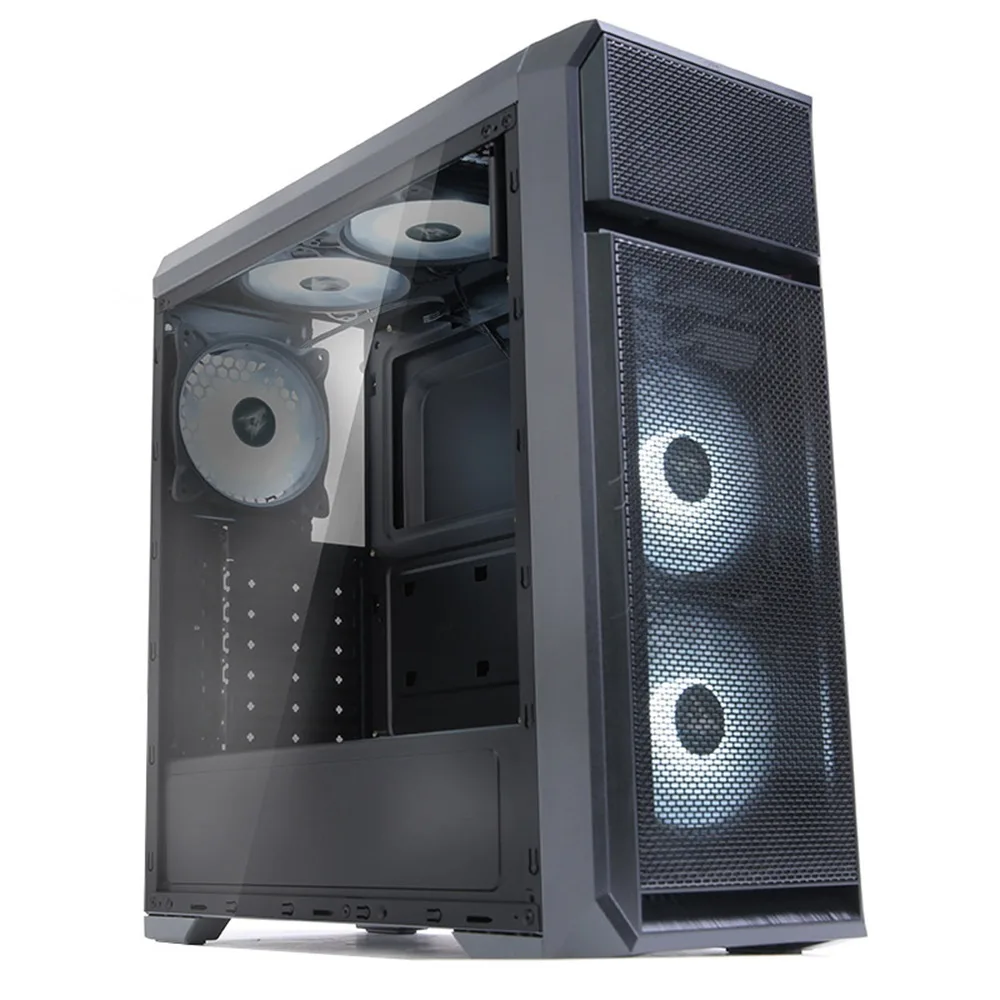 Корпус Zalman Mid Tower чорний акрил 3 вентилятори 120мм LED 1xUSB3.0 2xUSB2.0