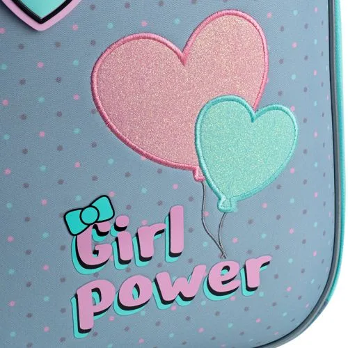 Рюкзак GoPack Education напівкаркасний Girl Power для дівчаток з ортопедичною спинкою та кишенями.