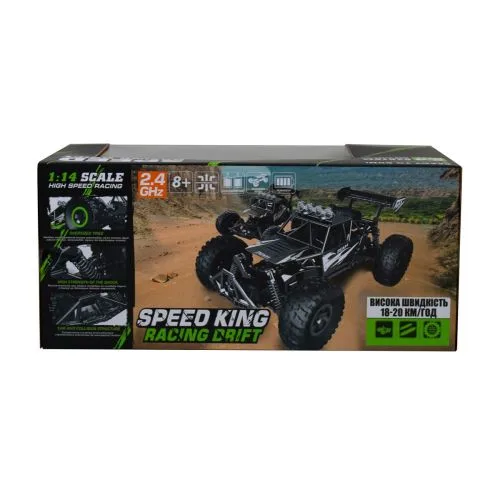 Радіокерована машинка Off-road Crawler Sulong Toys чорна 1:14 для дітей від 8 років позашляховик на пульті керування