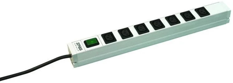 Устройство распределения электропитания ZPAS 19", 1U, блок 7хC13, с индикатором, вилка Schuko.