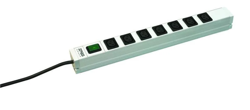 Устройство распределения электропитания ZPAS 19", 1U, блок 7хC13, с индикатором, вилка Schuko.