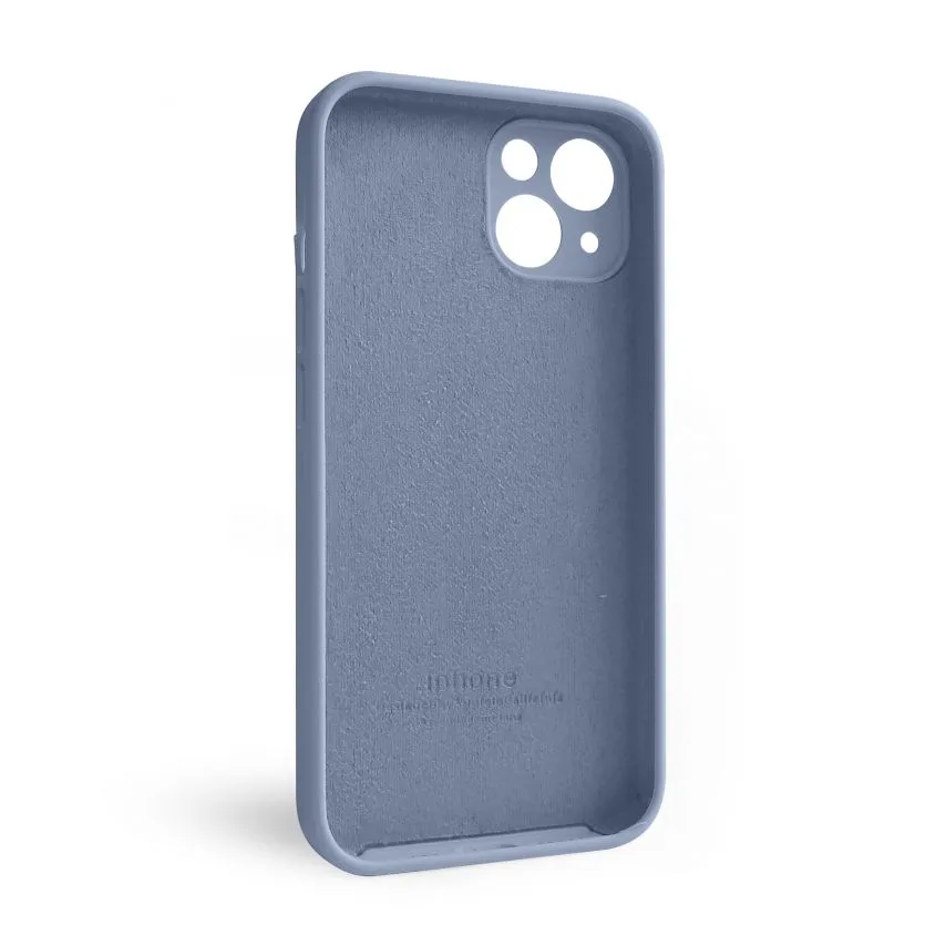 Чохол Silicone Case для Apple iPhone силіконовий 13 сірий закрита камера