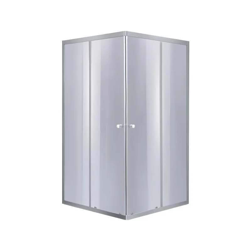 Душова кабіна квадратна 80x80 см SC80x80.SAT.LOW.GR тоноване скло алюміній сатин