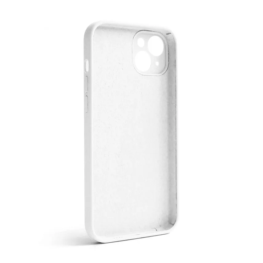 Силіконовий чохол для Apple iPhone 14 Plus  білий закрита камера