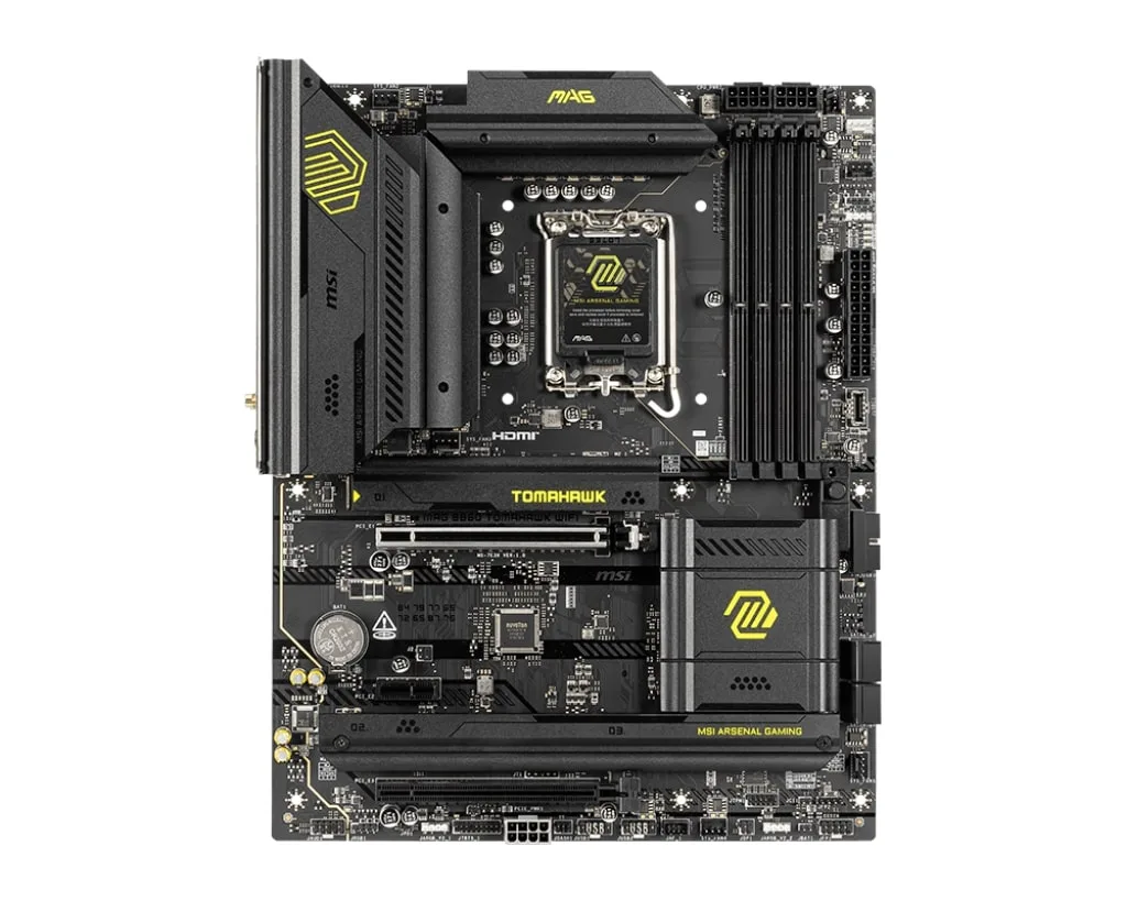 Материнcька плата MSI MAG B860 TOMAHAWK WIFI s1851 B860 4xDDR5 M.2 HDMI DP Wi-Fi BT ATX