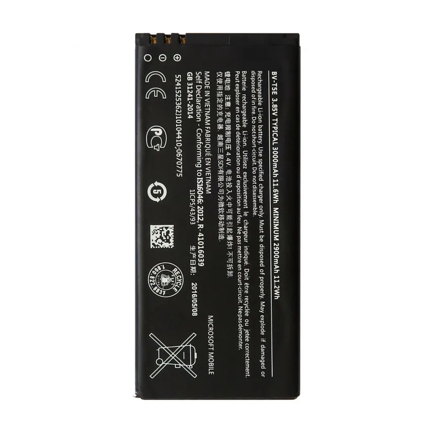 Акумулятор Nokia BV-T5E Li 3,8 В 3000 мАг High Copy