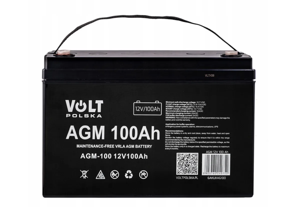 Гібридний ІБП Volt Polska 2000W 24V 1400W з 2 акумуляторами 100Ah 12V