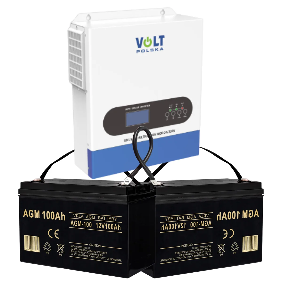 Комплект Volt Polska 24V 7000W 2 шт Акумулятор 100Ah AGM