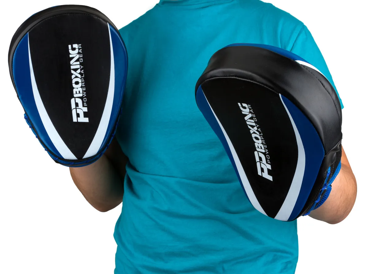 Лапи боксерські Active Point PU 23х19 см Сині