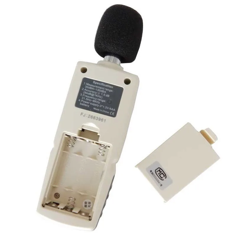 Шумомір Benetech GM1352 30-130 дБ з ЖК-дисплеєм 4,5 В високочутливий мікрофон
