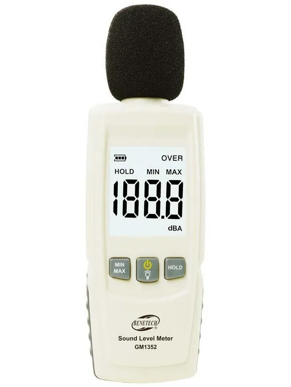 Шумомір Benetech GM1352 30-130 дБ з ЖК-дисплеєм 4,5 В високочутливий мікрофон