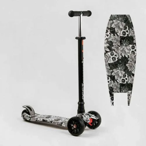 Трехколесный самокат Best Scooter съемный руль PU колеса со светом для детей и подростков прогулочный транспорт