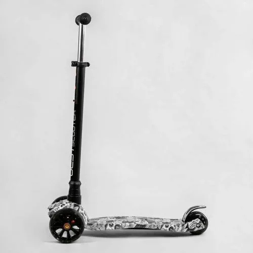 Триколісний самокат Best Scooter знімне кермо PU колеса зі світлом для дітей та підлітків прогулянковий транспорт