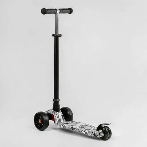 Триколісний самокат Best Scooter знімне кермо PU колеса зі світлом для дітей та підлітків прогулянковий транспорт