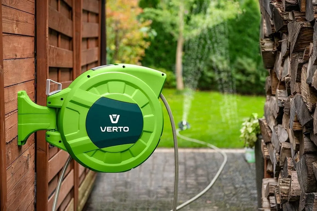 Автоматична котушка для шланга Verto, 20 м + 2 м шланг 1/2"