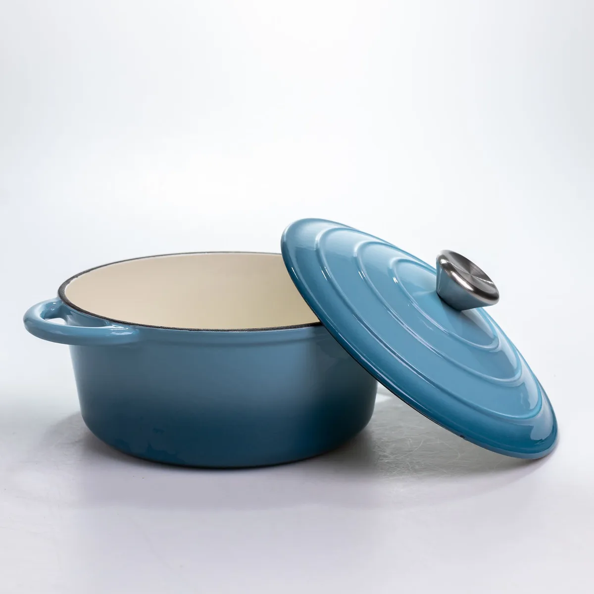 Каструля чавунна Premium Cookware 2.5 л Емальована Синя