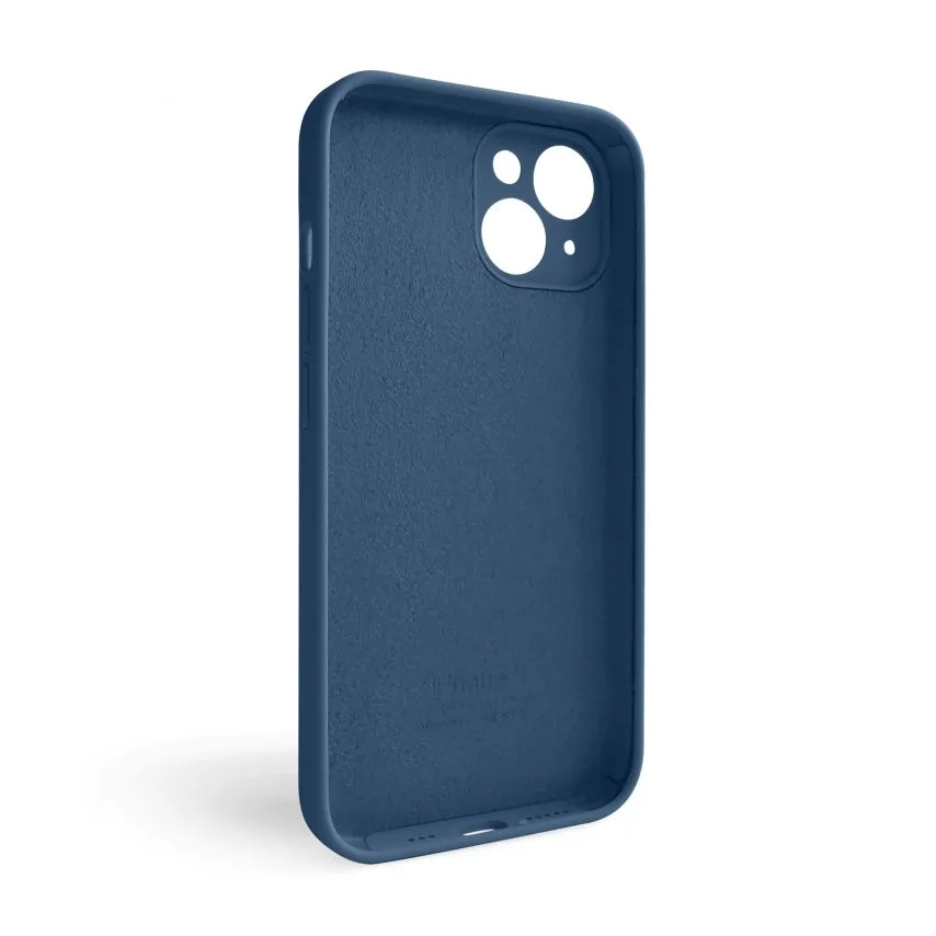 Чохол Silicone Case для Apple iPhone 14 силіконовий  закрита камера синій