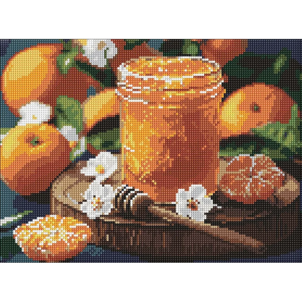 Алмазная мозаика Идейка акриловые стразы 30х40 см Мандариновое варенье