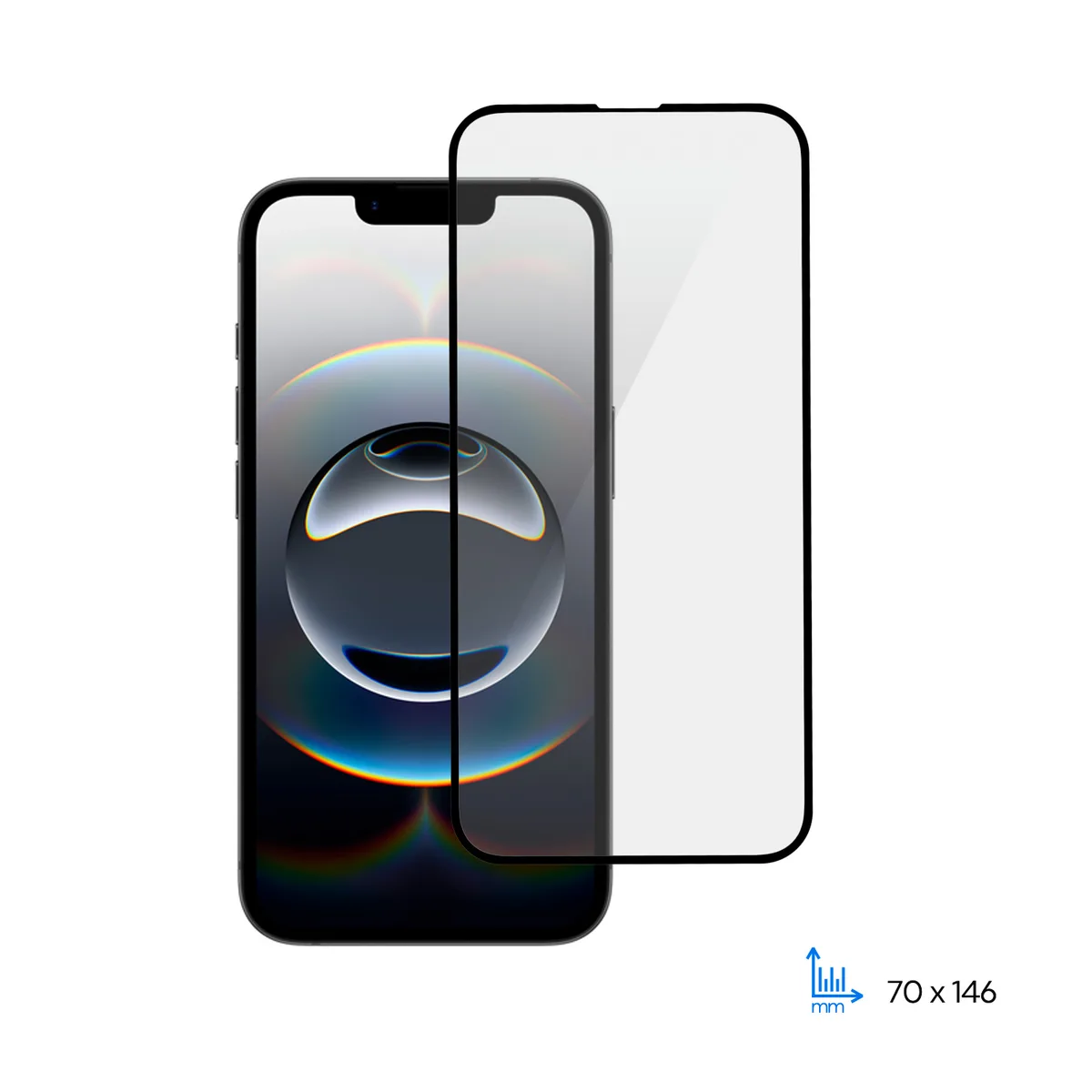 Захисне скло 2E для Apple iPhone 16e(6.1), 2.5D FCFG, (1 Pack), чорна рамка