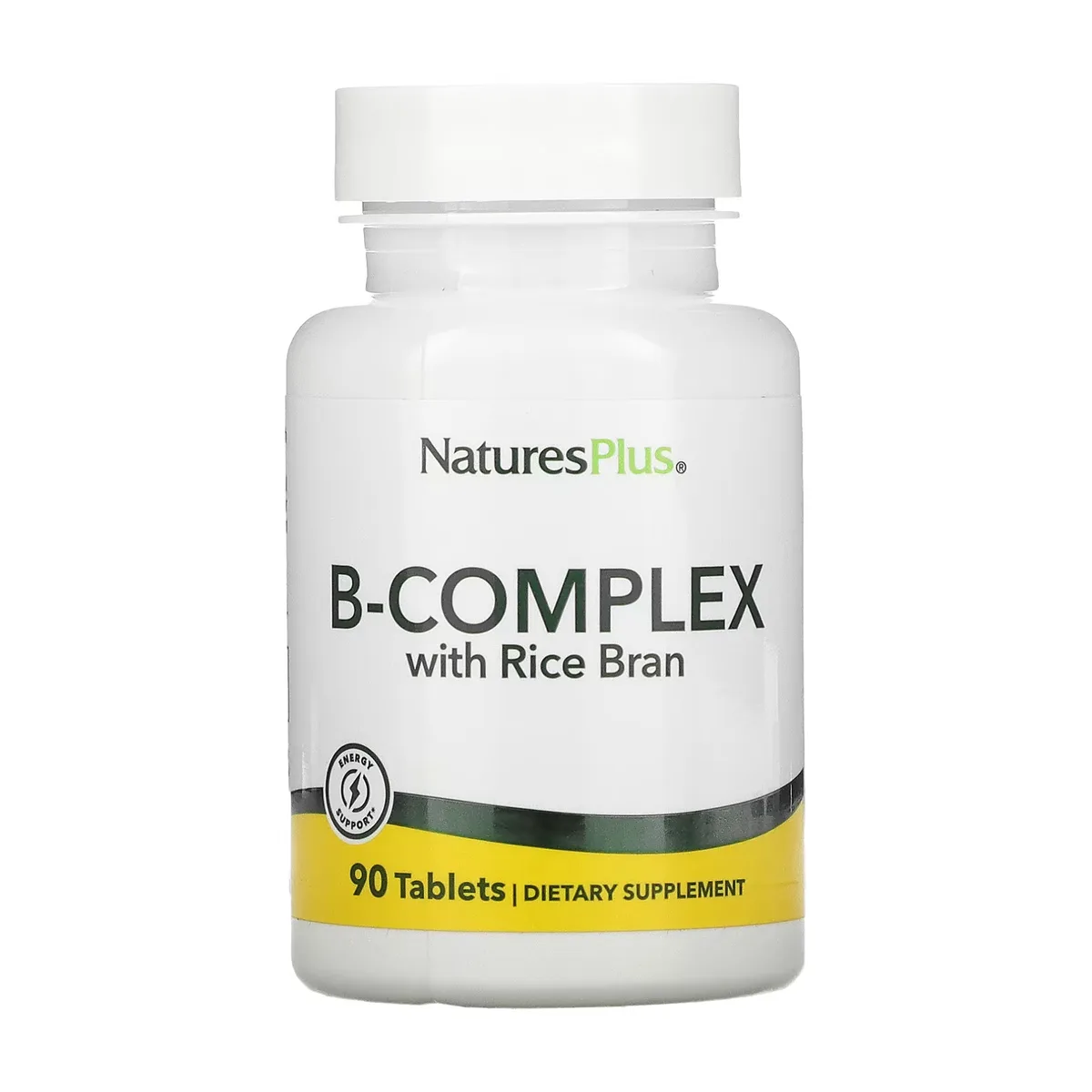 B-Complex Nature's Plus с рисовыми отрубями 90 таблеток гипоаллергенный без глютена