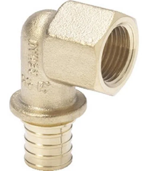 Кутник переходной Rehau Rautitan RX+, 16-1/2", гайка, внутр. резьба, бронза