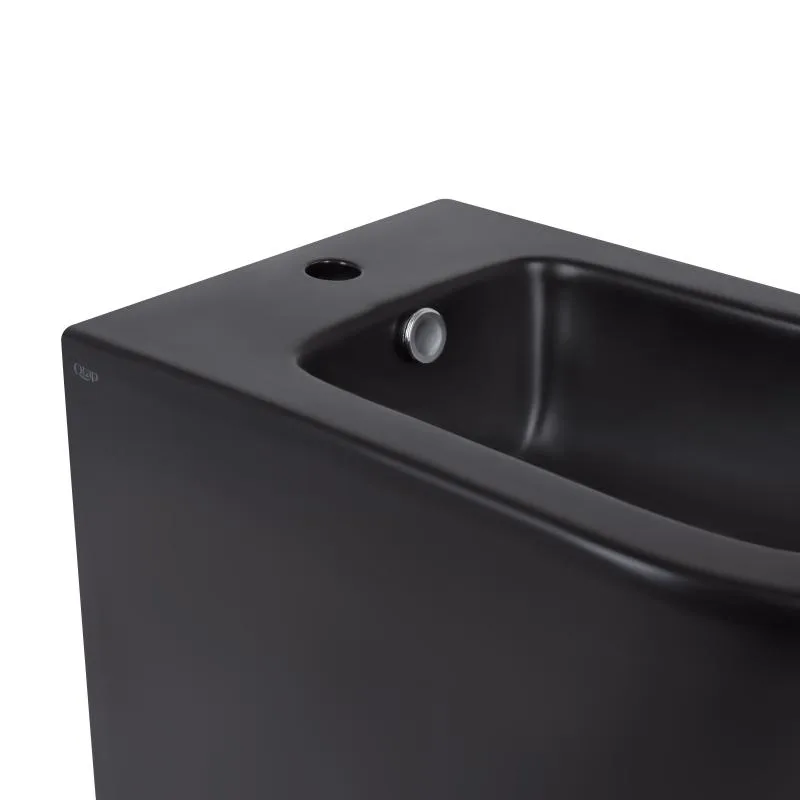 Біде підлогове Qtap Scorpio 365x585x430 мм кераміка матова чорна