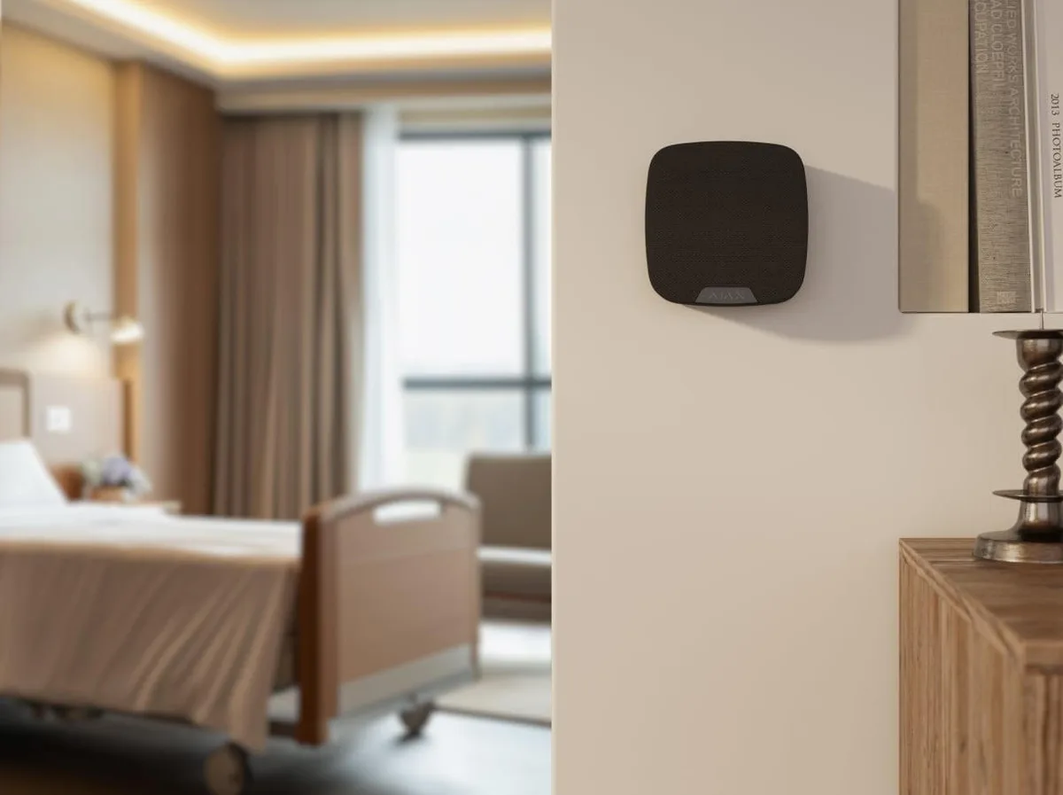 Беспроводной голосовой модуль Ajax SpeakerPhone, полный дуплекс, 103 дБ, Jeweller, Wings, черный.