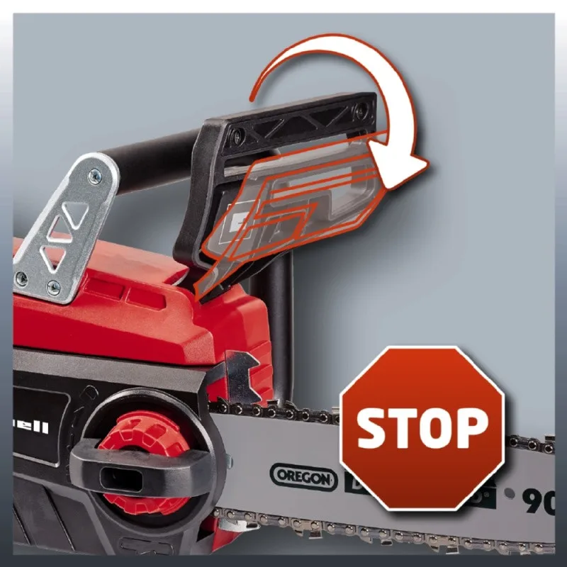 Акумуляторна ланцюгова пила Einhell GE-LC 18 Li Kit 18В PXC, 1x3А·год, шина 25 см, швидкість 4.3 м/с, вага 2.97 кг.