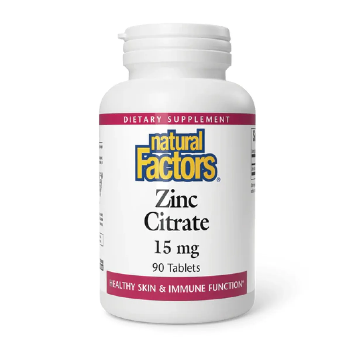 Цинк цитрат Natural Factors 15 мг 90 табл Веганський