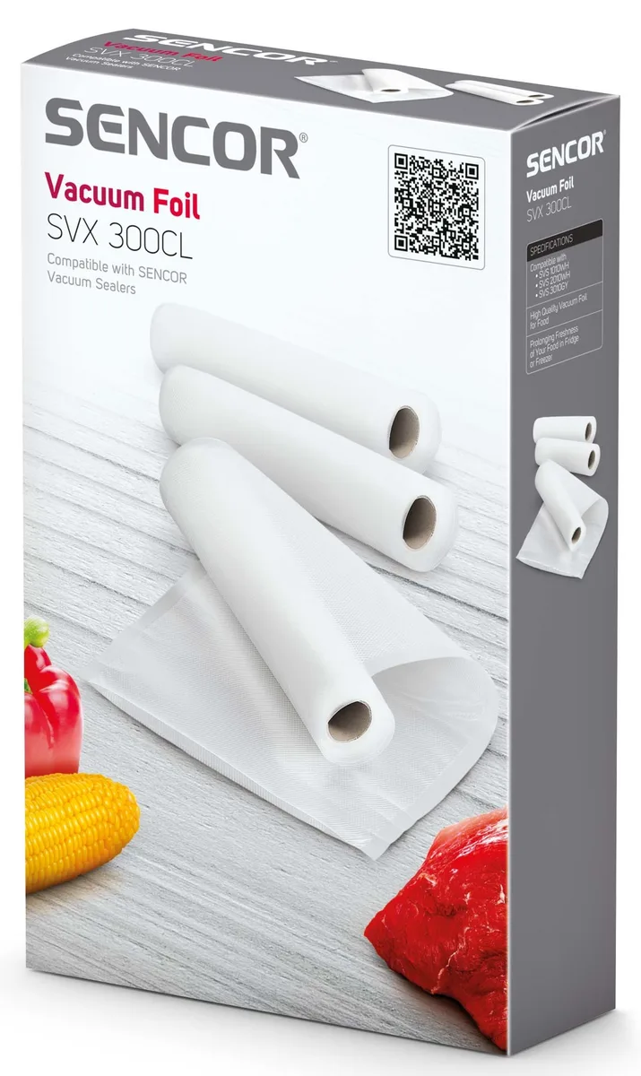 Вакуумна упаковка для всіх вакууматорів Sencor, 3 рулони 20х200 см.