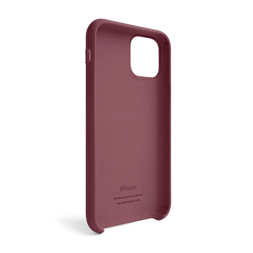 Чохол Silicone для Apple iPhone 11 Pro силіконовий бордовий