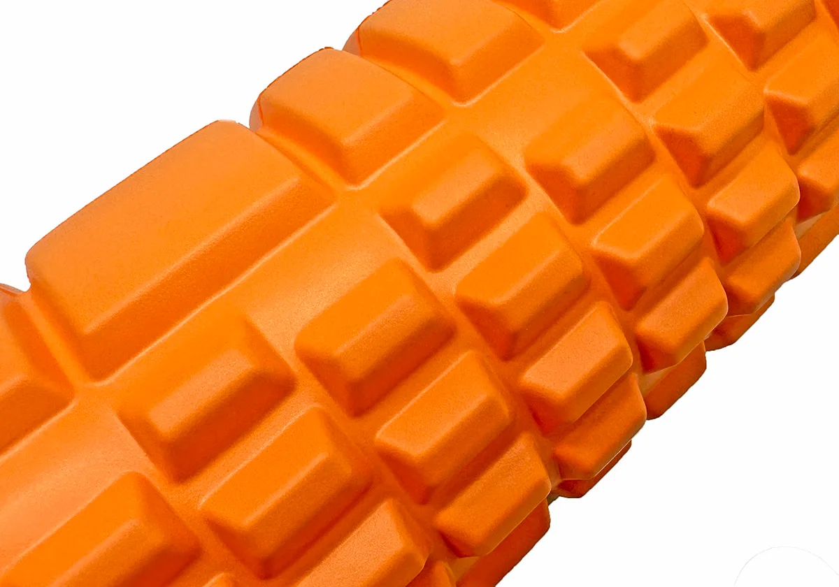 Масажний ролик EasyFit EVA 33 см Оранжевий 3D поверхня