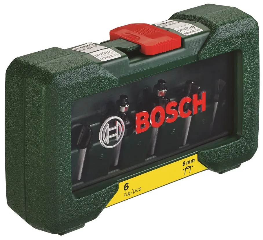 Набір фрез по дереву Bosch Professional Expert for Wood 8мм 6шт твердосплавні фрези для фрезерування обробка деревини