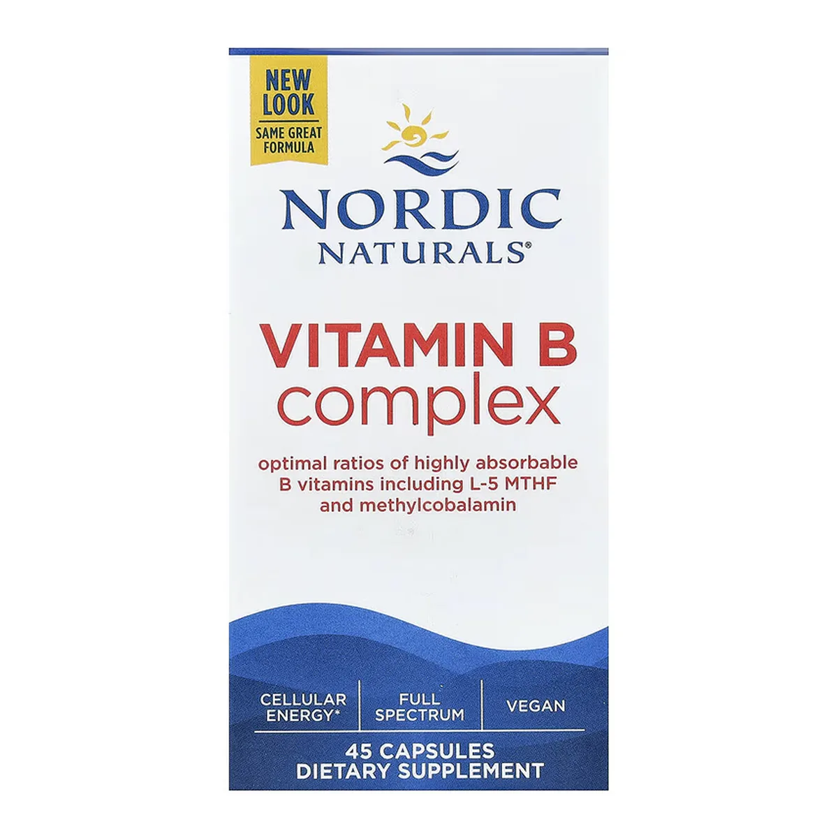 Вітамін B Complex Nordic Naturals Веганські капсули 45 шт