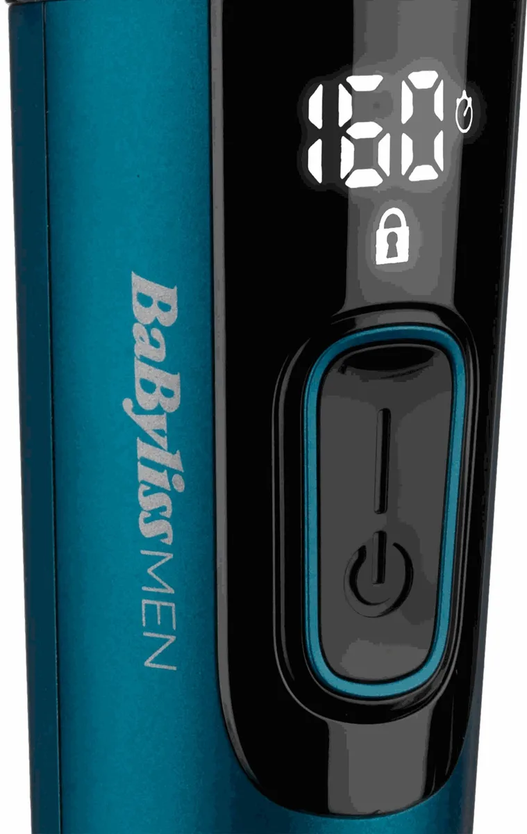 Машинка для стриження Babyliss, з комбінованим живленням (мережа та акумулятор), вібраційний мотор, 8 насадок, кейс, титанове покр