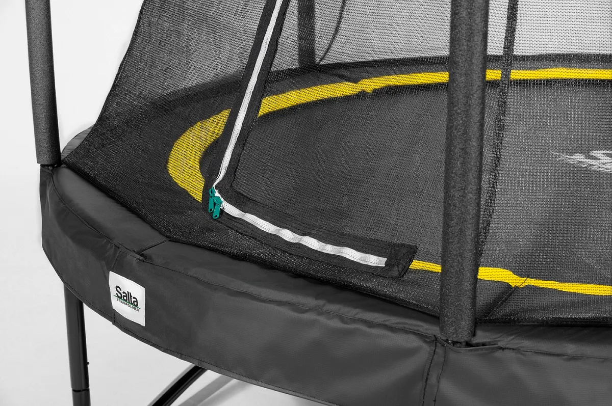 Батут Salta Comfort Series круглий, 396 см, чорного кольору.