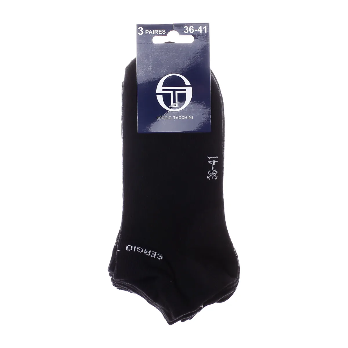 Шкарпетки Sergio Tacchini 75% бавовна 36-41 чорний 3-pack
