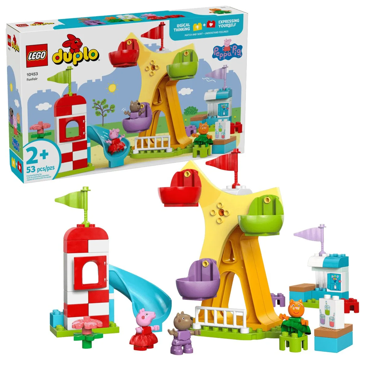 Конструктор LEGO DUPLO 10453 Peppa Pig Ярмарок розваг різнокольоровий пластик 2+