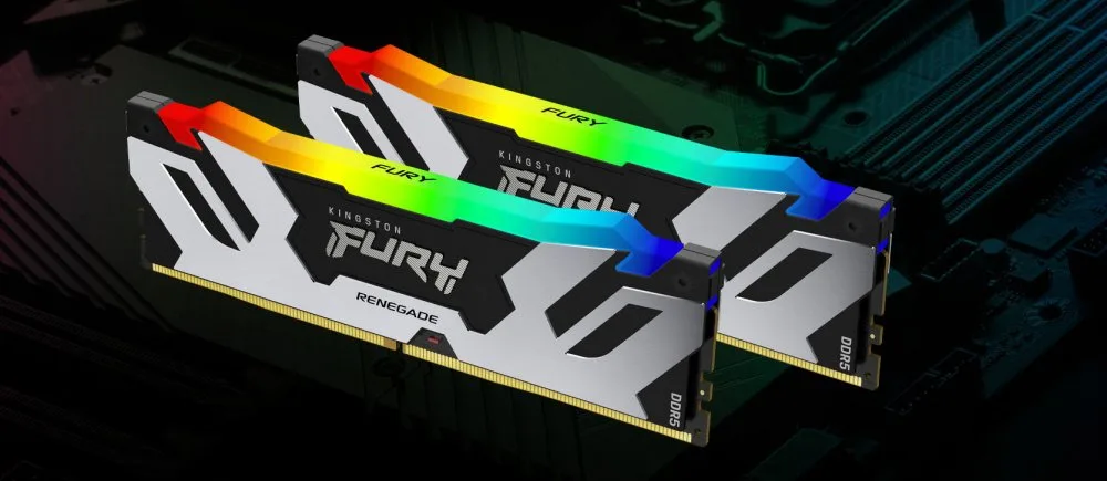 Пам'ять ПК Kingston DDR5 32GB 6400 FURY Renegade RGB KF564C32RSAK2-32