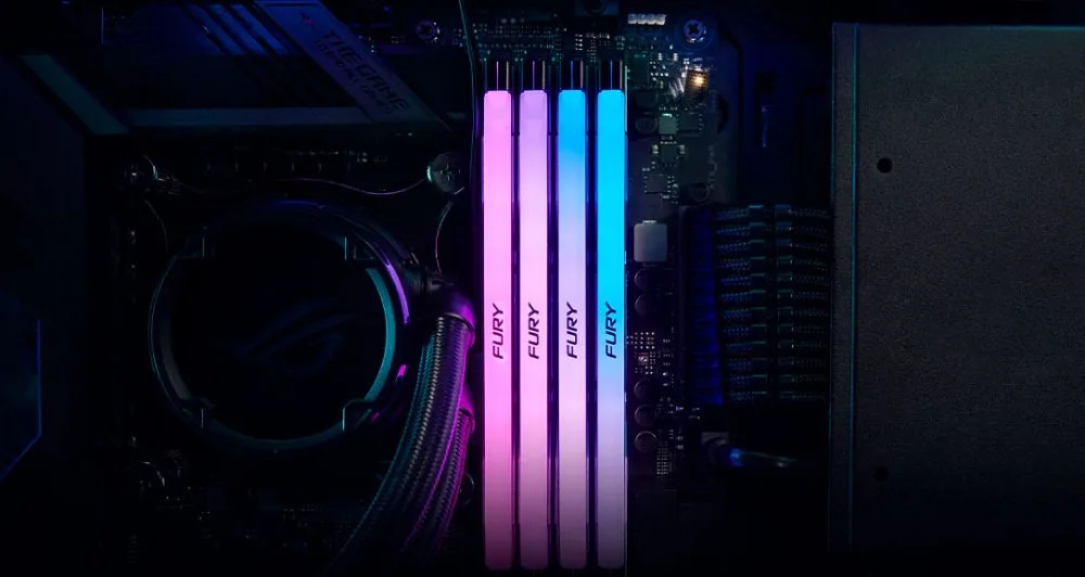Пам'ять ПК Kingston DDR5 32GB 6400 FURY Renegade RGB KF564C32RSAK2-32