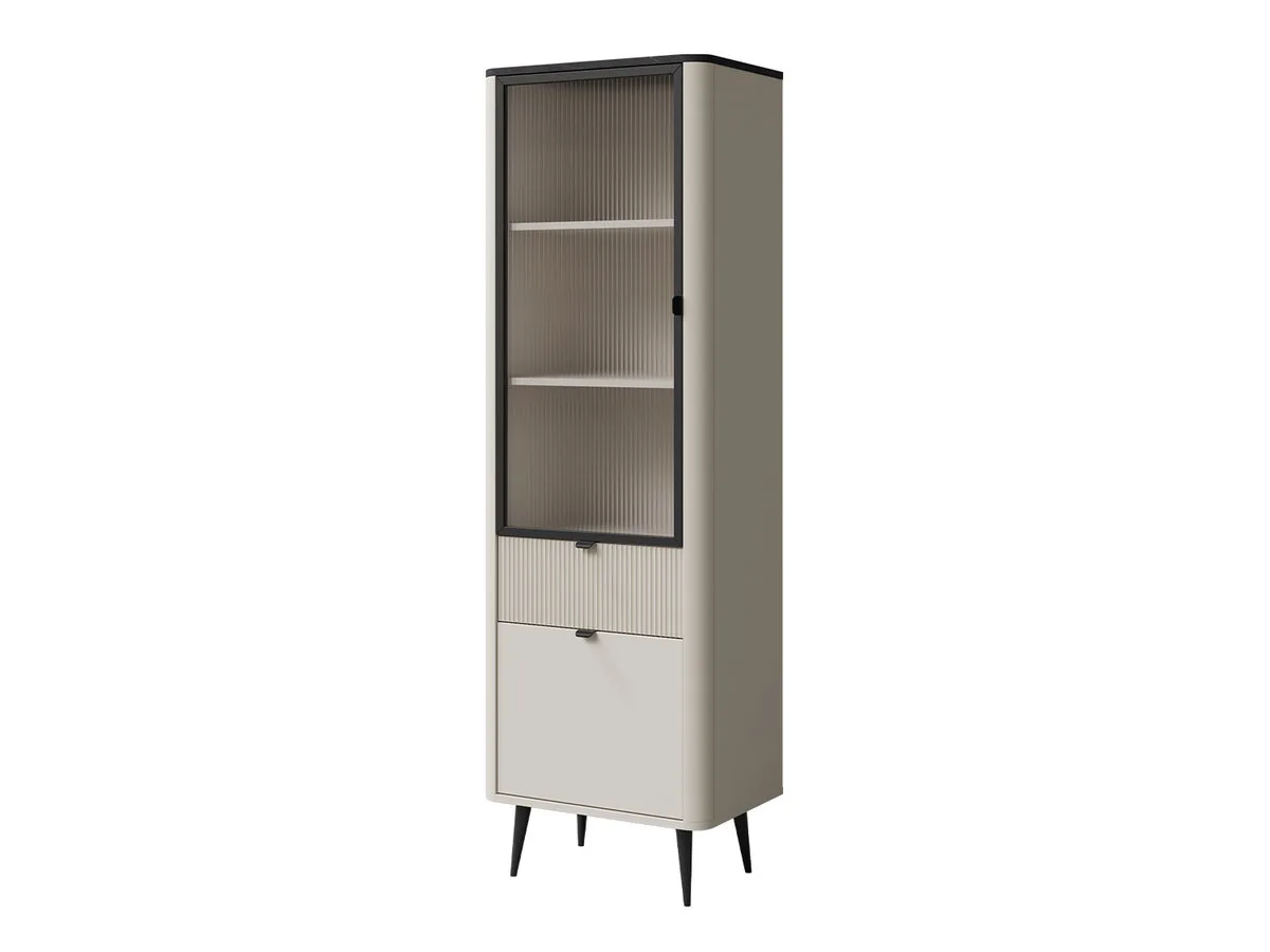Вітрина Jurek ЛДСП МДФ 191х60х40 см кашемір сірий камінь