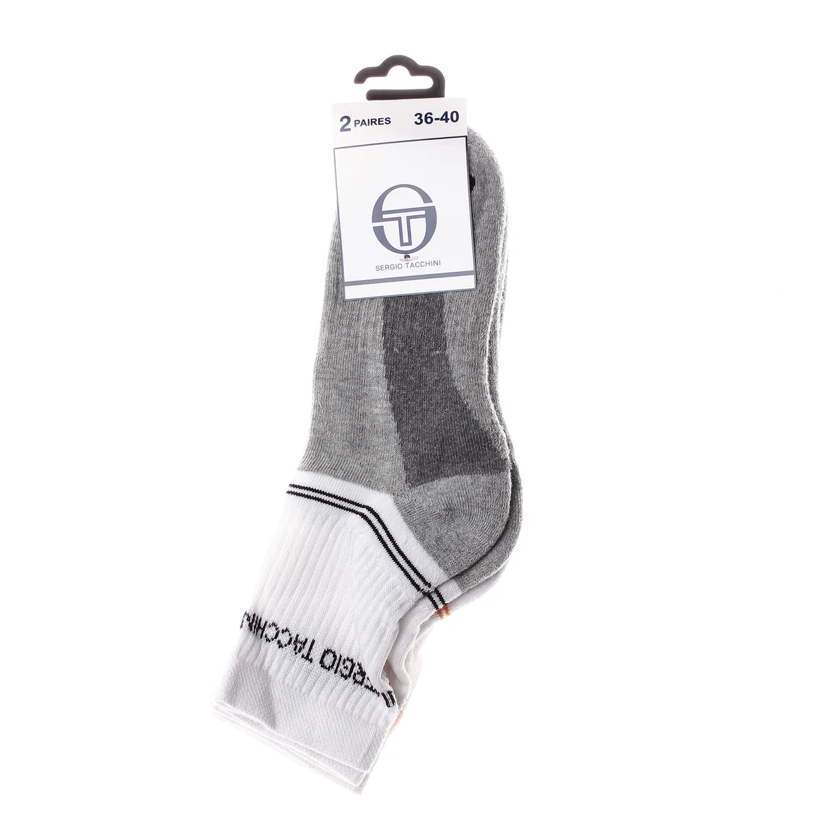 Шкарпетки Sergio Tacchini хлопок 36-40 серый белый оранжевый 3 пары