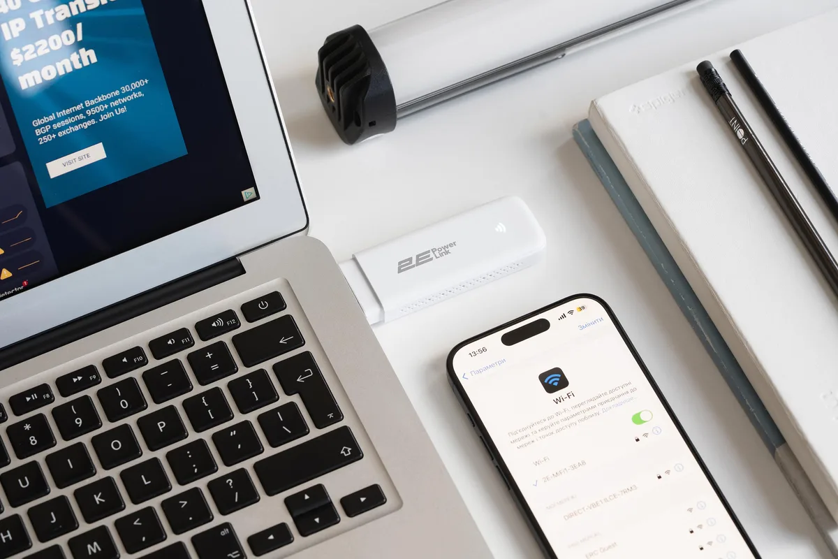 Мобильный маршрутизатор 2E PowerLink (MiFi-1 2024) LTE, Wi-Fi6, 1xUSB, 1xCRC9 белый.