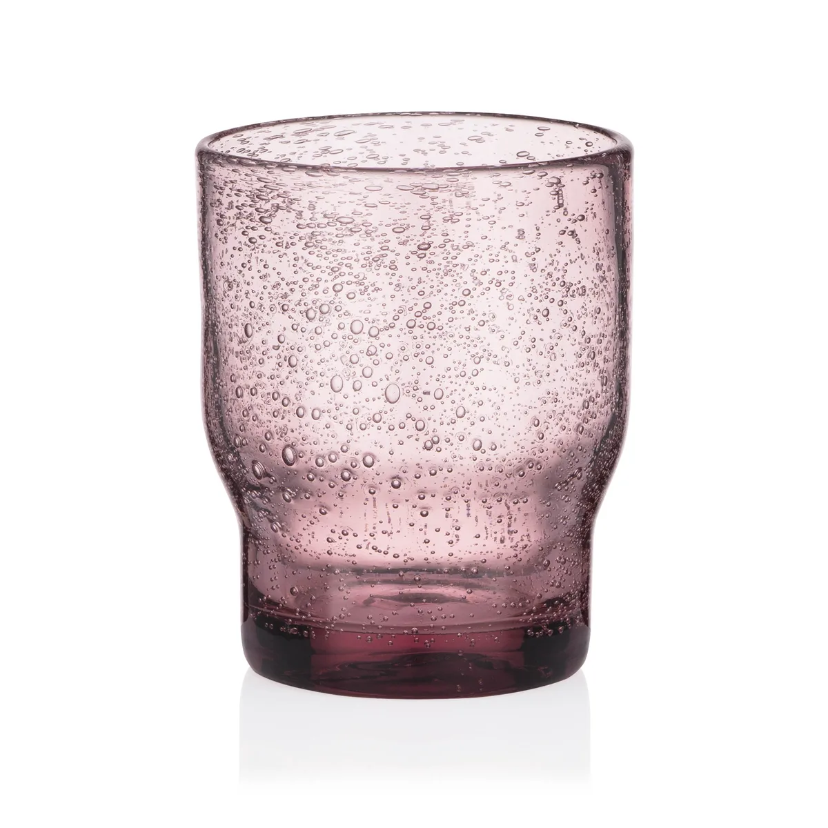 Набір низьких склянок ARDESTO Bubble, 300 мл, 2 шт., скло, рожевий колір.