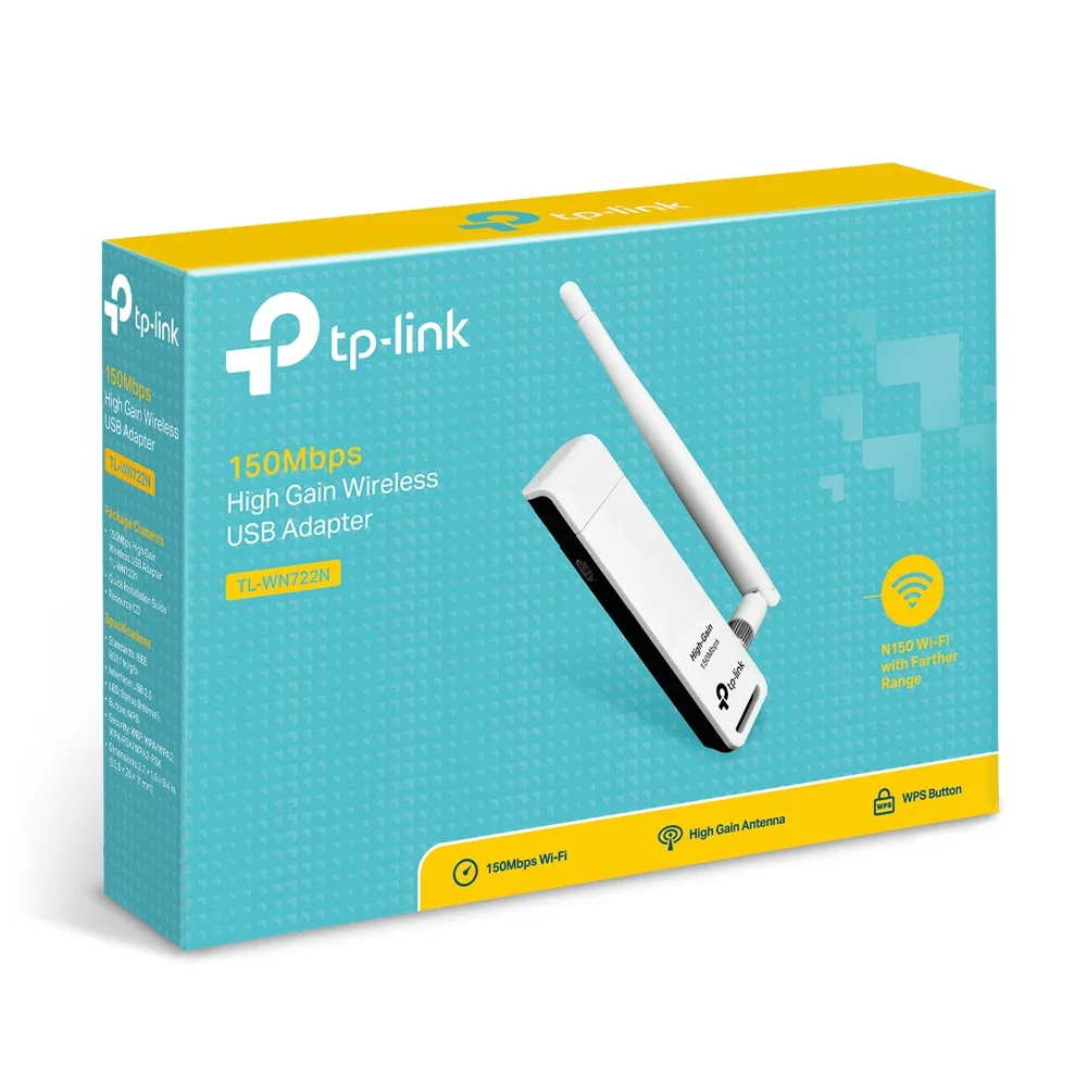 Адаптер WiFi TP-LINK TL-WN722N N150, USB