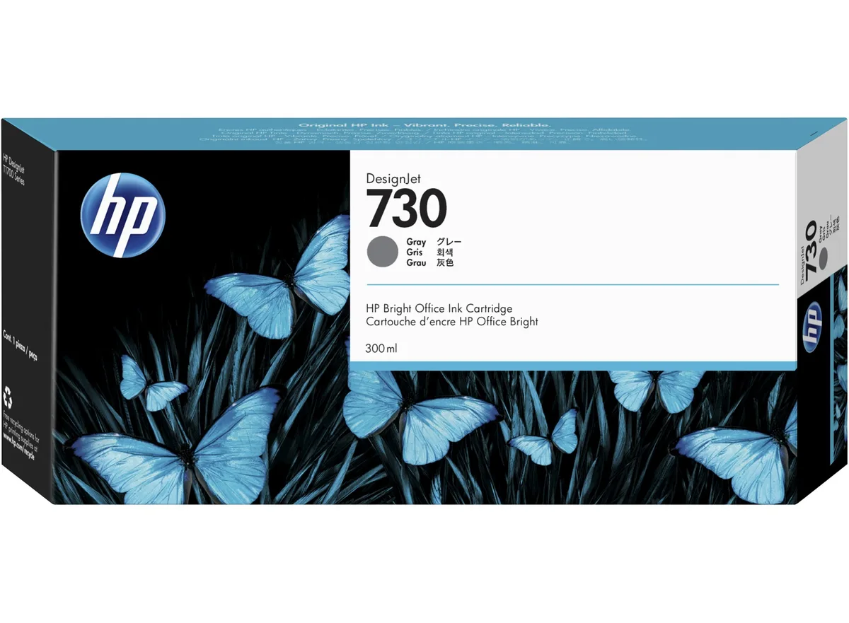 Картридж струменевий HP 730 DesignJet T1600/T1700/T2600 Gray 300ml
