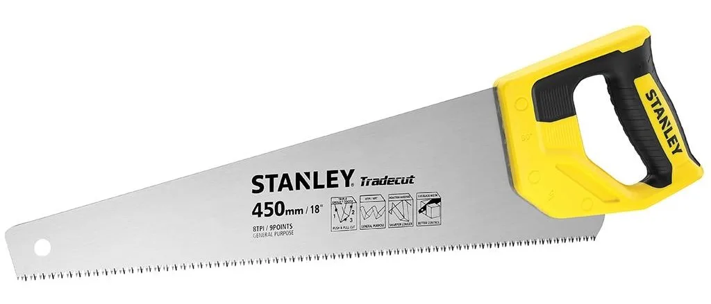 Пила для деревини Stanley Tradecut, 450 мм, 7 TPI.