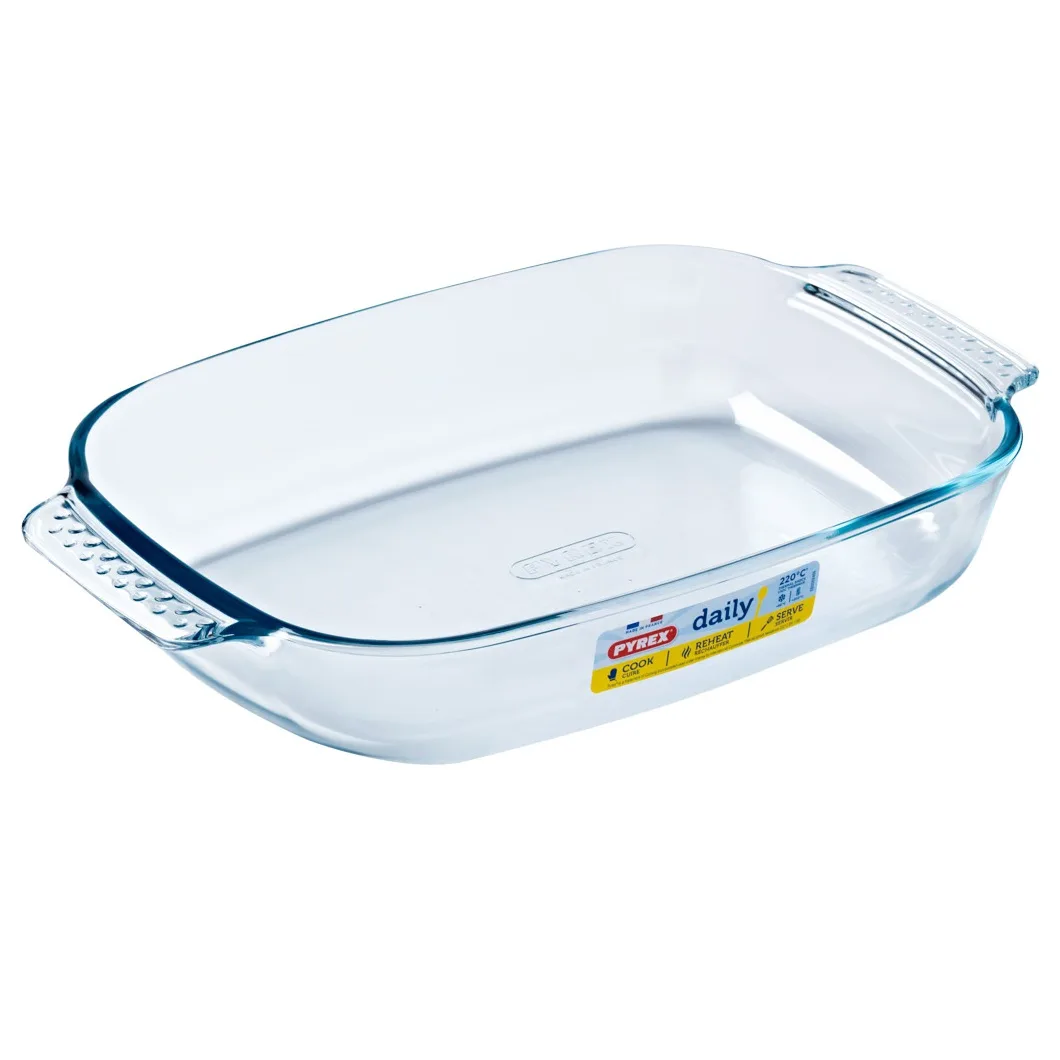 Форма Pyrex боросилікатне скло 35х23х6 см прозора