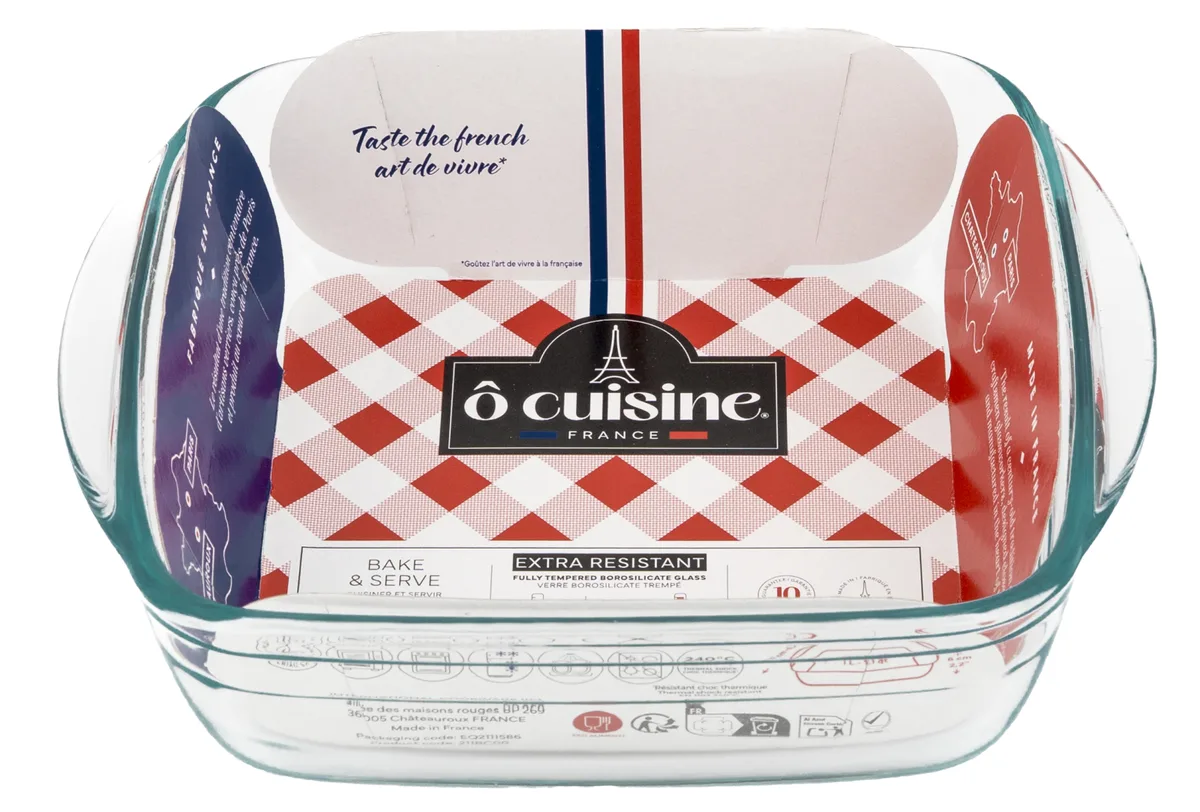 Форма O Cuisine боросилікатне скло 20х17х6 см прозора