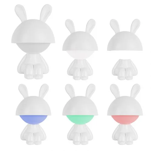 Світильник-нічник LED з акумулятором Kite Cute Bunny білий для дітей та дорослих RGB
